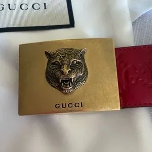 Gucci Guccissima Leather Belt Gold Feline Buckle *RARE* Gucci | Accessories | Gucci Guccissima Leather Belt Gold  main image 2